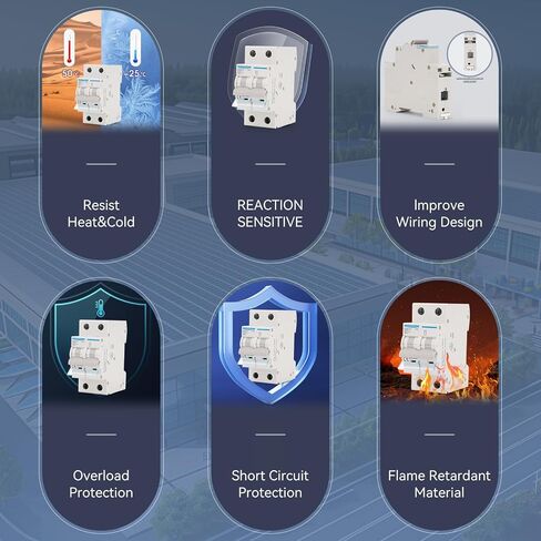 DC 1 Pole Miniature Circuit Breaker, 250V 100Amps, C100 Scene Visualization Custom MCB Thermal Magnetic Trip, 6KA Breaking Capacity DC Disconnect Switch for Solar PV System in Saudi Arabia