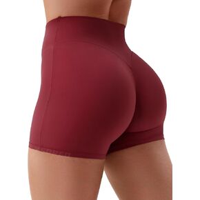 YEOREO Women Gym Shorts Workout High Waist Hidden Scrunch Butt Lifting Tummy Control 4.5" Yoga Impact Shorts