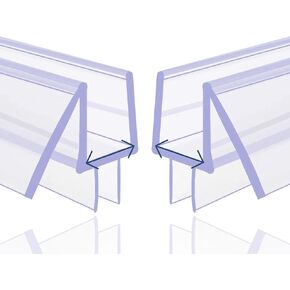 2-Pack Hipple Home Frameless Shower Door Bottom Seal Strip (3/8 x 39" (10mm))