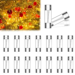 Tnisesm 20 Pcs Christmas Light fuses 3A 3.6x10mm 125V Fast Blow Glass Fuses, Mini Small Fuse, Christmas String Outdoor Light Plug Fan Fuse