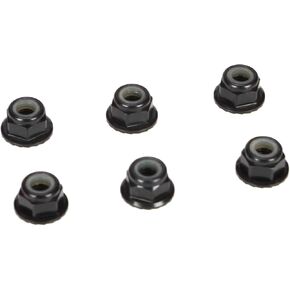 TEAM LOSI RACING 4mm Aluminum Serrated Lock Nuts Black 6 TLR336000 Electric Car/Truck Option Parts