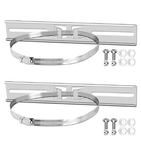 Stainless Steel Column Support Kits, 50*400 mm (1.97*15.75 inch) Stainless Steel Bracket Suitable for Waterproof Junction Box