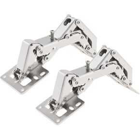 2 Pack 170 Degree Hinges, Frameless Cabinet Door Hinges, Concealed Hydraulic Adjustable Mounting Hinges Soft Closing