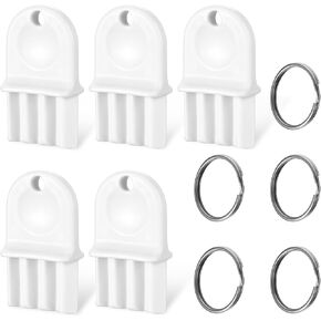 Automatic Paper Towel Dispenser Papers Towel Dispenser Keys Toilet Paper Keys 5 Pairs Hard Plastic Keys Universal Replacement Paper Dispensers with 5 Keys Rings for Public Toilets Home Hotel