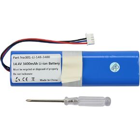 MULS 3400mAh 14.4V Battery Replacement for Ecovacs Deebot N8, Deebot N8+, Deebot N8 Pro, Deebot N5, Deebot Ozmo 900, Ozmo 920, Ozmo 930, Deebot DG31 DG36 DG70 Vacuum Cleaner