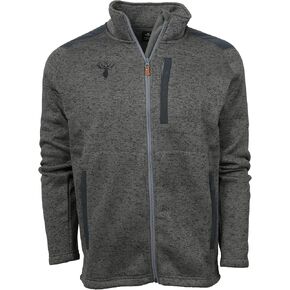 King's Camo Lifestyle Full-Zip Logo Sweater, Charcoal, Medium