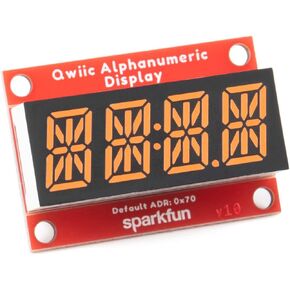 SparkFun Qwiic Alphanumeric Display Pink - 14-Segment Alphanumeric Display No Soldering Required 128 Patterns Maximum Display Segment Numbers 2X Wall mounting Points