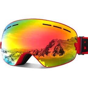 Ski Goggles OTG Snow Snowboard Goggles for Men Women Youth 100% UV Protection Anti Fog Sports Winter Skiing
