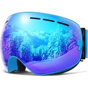 COPOZZ Polarized Ski Goggles, G1 OTG Snowboard Snow Goggles for Men Women Youth, Double Layer Anti Fog UV Protection