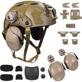 Lightweight Construction Tactical Fast Helmet Integrated NVG Mount Adjustable Size for Adult and Teenager