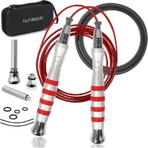 High Speed Jump Rope Weighted Jump Rope for Men and Women with Self Locking No Screw Design 360 Degree Fast Rotation Silicone Grip Non Slip Portable Fitness Jump Rope perfect for Boxing