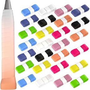 wintale Tennis Racquet Grip,27 Pack Multi-Color Sticky Tacky Tennis Golf Badmiton Racket Grip Tape,Precut Dry Feel Absorbent Anti-Sweat Cotton Overgrip Replacement Bulk.