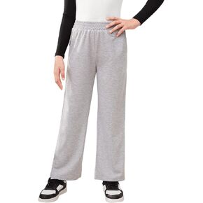 SHENHE Girl's Straight Leg Low Rise Loose Sweatpants Workout Sports Casual Sweat Pants