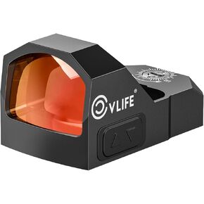 CVLIFE WolfCovert Multiple Reticle Red Dot Sight,(Compatible with RMR) Motion Awake 2 MOA Dot 32 MOA Circle Optic, Full-Sized Handgun Scope with Adapter Plate for MOS & 21mm Picatinny Mount