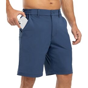 BGOWATU Mens Golf Shorts Stretch Dress Shorts Dry Fit Casual Hiking Cargo Shorts for Summer with Pockets