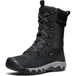 KEEN Women's Greta Tall Classic Waterproof Snow Boot, Black/Black, 6
