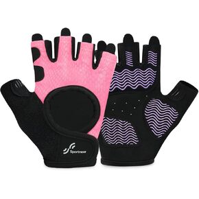 Sportneer Workout Gloves for Men & Women, Full Palm Protection Breathable Exercise Gloves w/Curved Open Back, Lightweight Fitness Gloves for Pull Up, Dumbbells, Cycling, Rowing