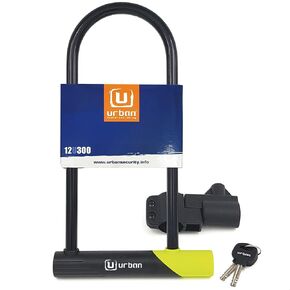 Urban 12U300 Bicycle U Lock with Bracket, Heavy Duty Bike Lock Anti Theft, Optimum Size 105X280mm, Universal Anti-Theft Bicycle Shackle Lock
