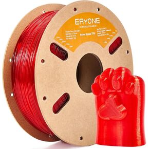 ERYONE TPU Filament High Speed Filament TPU 95A Flexible 3D Printer Filament 1KG, Hyper Speed TPU Filament 1.75 +/- 0.03mm, Rapid 3D Printing Filament 30-300mm/s, Transparent Blue