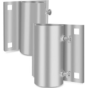 2 Pack Dock Edge Hardware Stationary Dock Heavy Duty Side Leg Pipe Holder Hot Dipped Galvanized Steel Boat Dock Pipe Brackets Sleeve Holder for Dock Pole Post 7/16" Holes for 3/8" Carriage Bolts