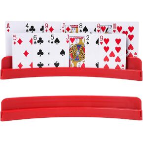 2 packs of double-layer card holders，Playing Card Holder for Kids Adults Hands Free Card Holder for Family Card Game Nights Poker Parties