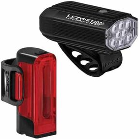 Lezyne, Lite Drive 1200+/ Strip Drive Pro 400+, Light, Set, Black