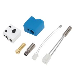1 Set 3D Printer Extruder Kit Nozzle Heat Block 24V 64W Thermistor Replacement Kit Compatible with Artilry Sidewinder X1 X2 Compatible with Genius 3D Printer Hotend