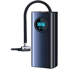 Mini Bike Tire Pump, 30s Fast Inflate Bike Pump with Guage, 150PSI Electric Air Pump with Presta and Schrader Valve, Suitable for Road Bike, Mountain Bike, E-Bike, City Bike