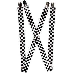 Buckle-Down mens Buckle-down - Checkered Suspenders, Multicolor, One Size US