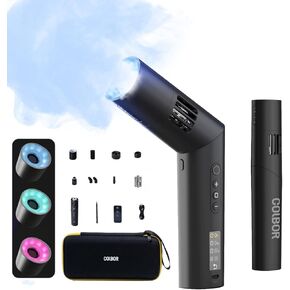 COLBOR CF5 Fog Machine Cine Flare 25 Levels Density Wireless Remote Control with Lights Smoke Machine Photography for Streaming Parties Weddings Stage
