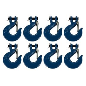TEMCo 8 Lot 5/16" Chain Slip Safety Latch Hook Clevis Rigging Tow Winch Trailer Grade 70
