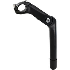 Adjustable Quill Stem Aluminum Alloy Length 200mm Diameter 25.4mm, 60°Adjustable Angle, 2-Bolt Fixing Suitable for Fixed Gear Bikes, Urban Folding Bikes, MTB, Road Bikes, BMX