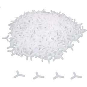 Hexagon tile spacers, Tile Plastic Y Type Spacers Tiling Tools for Spacing of Floor or Wall Tiles, 500 PCS (3mm 1/8 Inch)