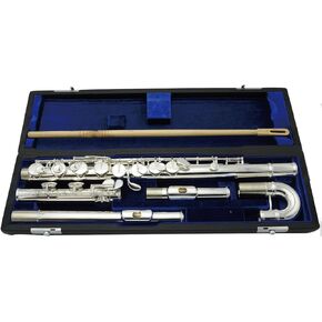 Silver Plated Alto Flute with Straight and Curved Headjoints Good sound quality Fine workmanship