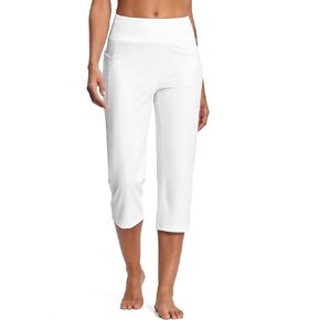 Yoga Capri Pants for Women High Waist Tummy Control Crop Athletic Workout Pants with 3 Pockets Straight Leg 21"