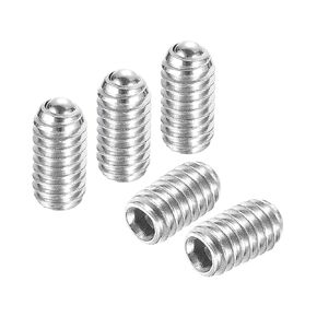 uxcell Ball Point Set Screws, M3 x 6mm 304 Stainless Steel Metric Spring Hex Socket Screw 15pcs