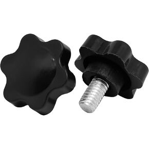 10pcs Hex Star Hand Knob Screw,Star Thread Clamping Knob Dia 25mm Head Threaded Knob(M6x20mm)
