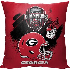 Northwest The Company NCAA Georgia Bulldogs 2022 National Football Champions Pillow, 18" x 18", Achieve