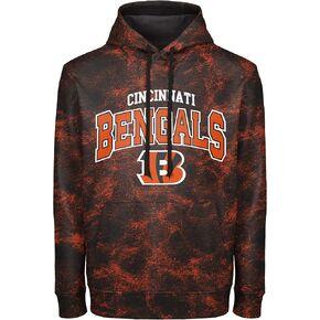 سترة بغطاء للرأس للرجال من FOCO NFL مرخصة رسميًا بشعار كبير Wordmark Camo Performance Game Day Team Color