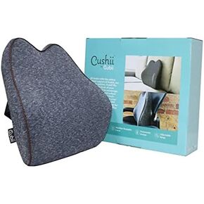 Cubii Cushii Back Support Cushion for Back and Lower Back Pain Relief - Universal Fit for Desk, Office, Kitchen Chairs, Couch Cushions with Advanced Back Lumbar Support