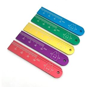 5pcs Dental Endo Rulers Span Measure Scale Endodontic Dentist Tools Materials Colorful