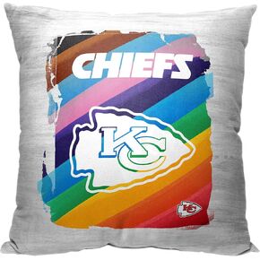 Northwest The Company NFL Kansas City Chiefs Pillow, 18" x 18", Pride - Brush