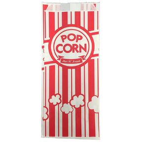 URPARTY Paper Popcorn Bags, 2 oz, Red & White, 100 Piece