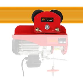 BEAMNOVA Manual Trolley for I-Beam Push Overhead Geared Hoist for PA200 PA250 PA300 PA400 PA500 Electric Hoist with Wide Flange, Heavy Duty 4 Wheels, 0.5 Ton 1102 LBS Capacity