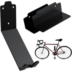 Bike Pedal Hanger Wall Mount, Heavy Duty Indoor Storage Stand Hook Rack Bike Rack with Wall Protection Pads,Ideal for Garage or Home Display(Black)