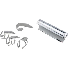ZCZQC 6PCS Stainless Steel Guitar Slide Bars Silver With Metal Thumb Plectrum Folk Guitar Accessories Guitar Slide Bars For Playing Steel Coil Guitar Hawaiian Steel Guitar Electric Guitar