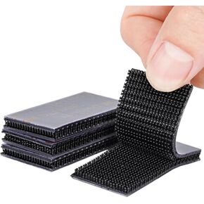 Black Dual Lock with Adhesive Heavy Duty Fasteners 1 in x 4 in 4 Pairs Hook & Loop Strips SJ3550CF Interlocking Mushroom Mounting Tape