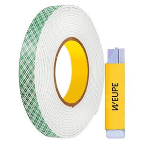 Double Sided Foam Tape, 4016, 1" x 36 Yards, White, Heavy Duty, Double Coated Polyurethane Foam Tape, Perfect for Indoor Mounting, Bonding, Attaching, Crafting, Card Making Projects