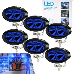 Ourbest Blue forklift Lights, 20W Led Oval Spot Light 12V-80V 20W Warning Emergency Lights For Fork Truck Security Warehouse Indicator (6)
