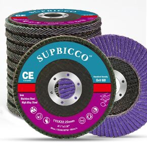 20 Pack 60 Grit Flap Discs 4 1/2 for Angle Grinder, Sanding Disc, T29 Ceramic Abrasives Flapper Discs, Grinding Wheel